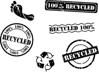 Obraz premium Recycle Rubber Stamps (Vector)