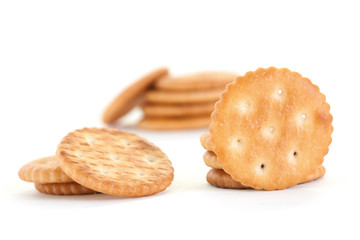 Round salted cookie