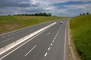 Fototapeta premium Four lane highway