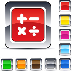 Obraz premium Calculate square button.