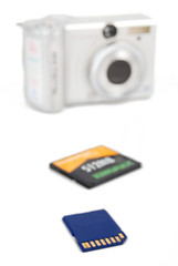 digital camera with memory card
