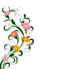 Obraz na płótnie Canvas pattern floral branch