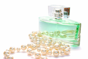 Perfume and necklace