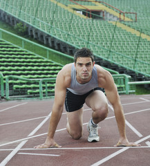 young athlete running
