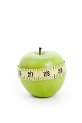 green apple and Tape Measure