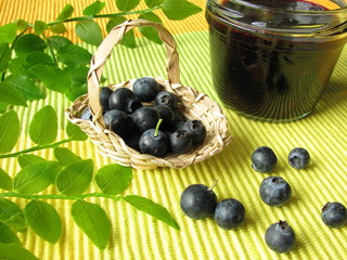 Hausgemachte Blaubeerkonfitüre