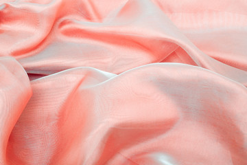 Abstract background pink chiffon organza