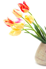 bouquet of tulips in a vase