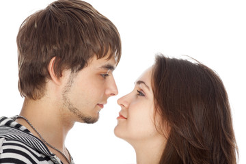 Happy young couple in love