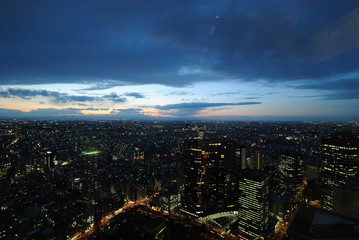Fototapeta na wymiar Night Tokyo City