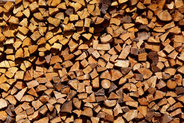 tronchetti di legno accatastati