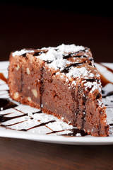 Slice of chocolate cake