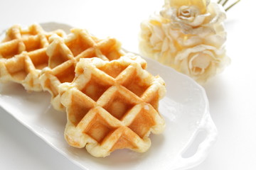 three waffles for tea time