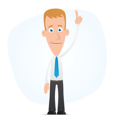 Manager points his finger at the top