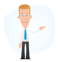 Manager points his finger in the side