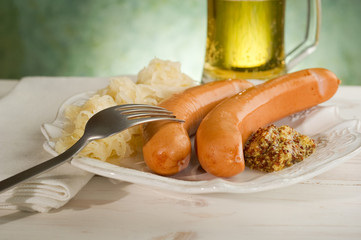 wurstel with sauerkraut - wurstel e crauti