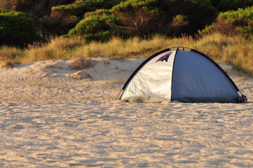 Camping at the beach