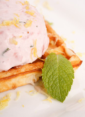 Waffle, whip and mint