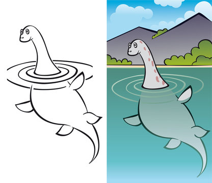 Nessy Colouring In 「Nessy」の写真素材 | 346件の無料イラスト画像 | Adobe Stock