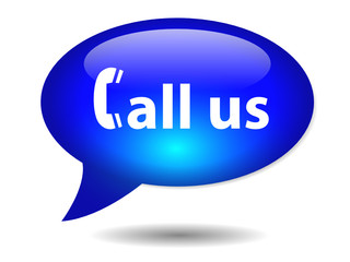 CALL US speech bubble icon (contact customer service web button)