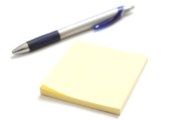 Notepad and pen