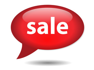 SALE Speech Bubble Icon (web button e-shopping specials offers)