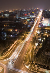 Fototapeta na wymiar View of Beijing at night