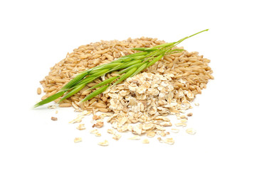 Oat Grains, Oat Flakes And Ear