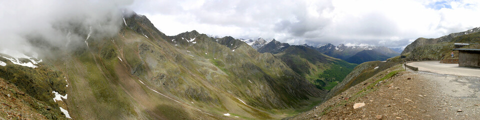 Fototapeta na wymiar Panorama vom Timmelsjoch Pass