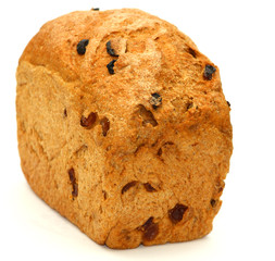close-up raisin bread