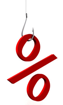 Percentage on a fishing-hook