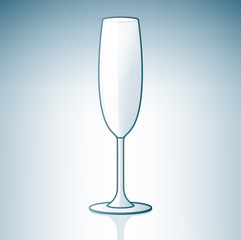 Empty Champaign / Sparkling Wine Glass