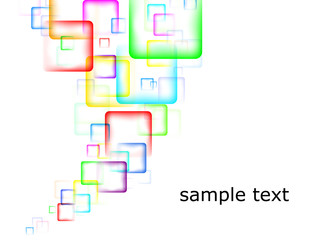 Abstract multicolored rounded squares background