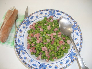 guisantes con jamón