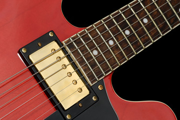 Red Elecric Guitar Close-up