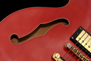 Red Guitar close up