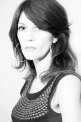 Young beautiful dark woman,Studio shoot