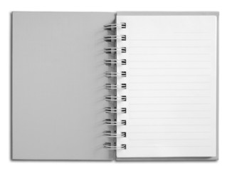 Notebook vertical single white page