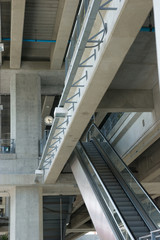 Obraz premium Structure of elevated train station in Bangkok