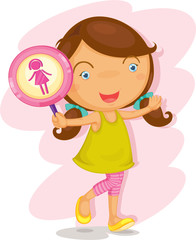 A Girl Showing Image