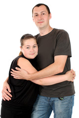 Fototapeta premium man and woman, isolated.