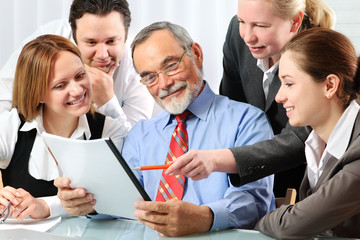 group of business people working in the office