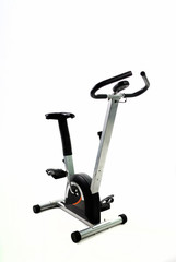 Exercise gym bike isolated on white
