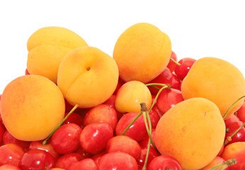 Sweet cherry and apricots