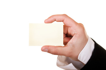 business card &ndash; close-up