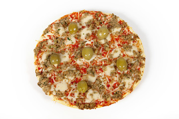 Pizza Tonno mit Oliven