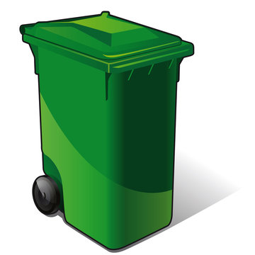 poubelle de tri sélectif - déchets végétaux