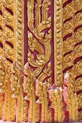 art on pillar of Wat Nong Waeng, Borabue, Mahasarakam