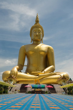 image of buddha,Wat muang,Angthong,Thailand