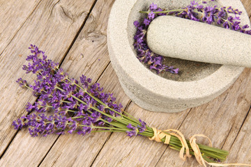 Mortar and lavender